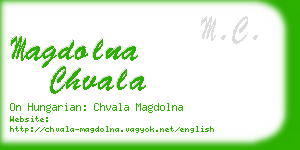 magdolna chvala business card
